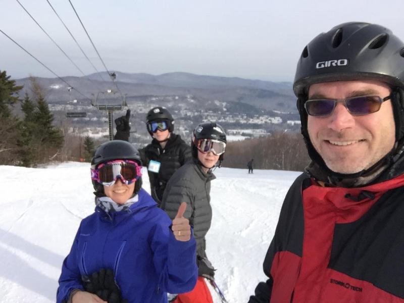 Maia Heymann and family skiing at Mt. Snow