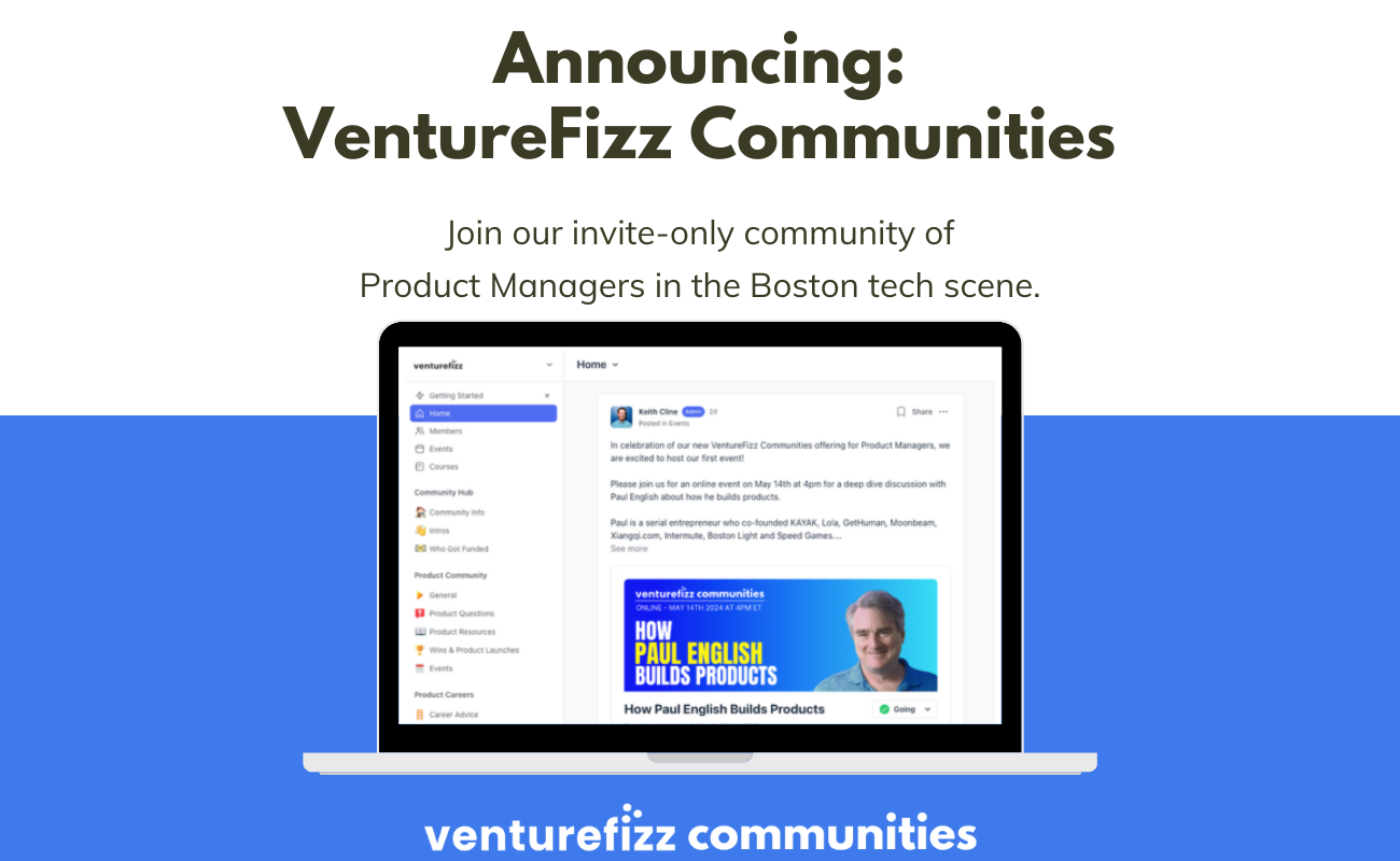 Announcing VentureFizz Communities - Calling all Product Managers banner image