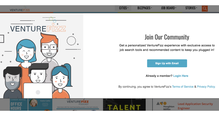 Announcing - VentureFizz User Profiles banner image